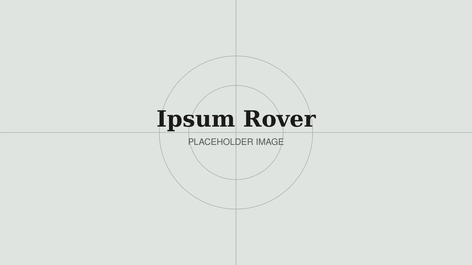 Placeholder graphic with concentric circles and the words Ipsum Rover.