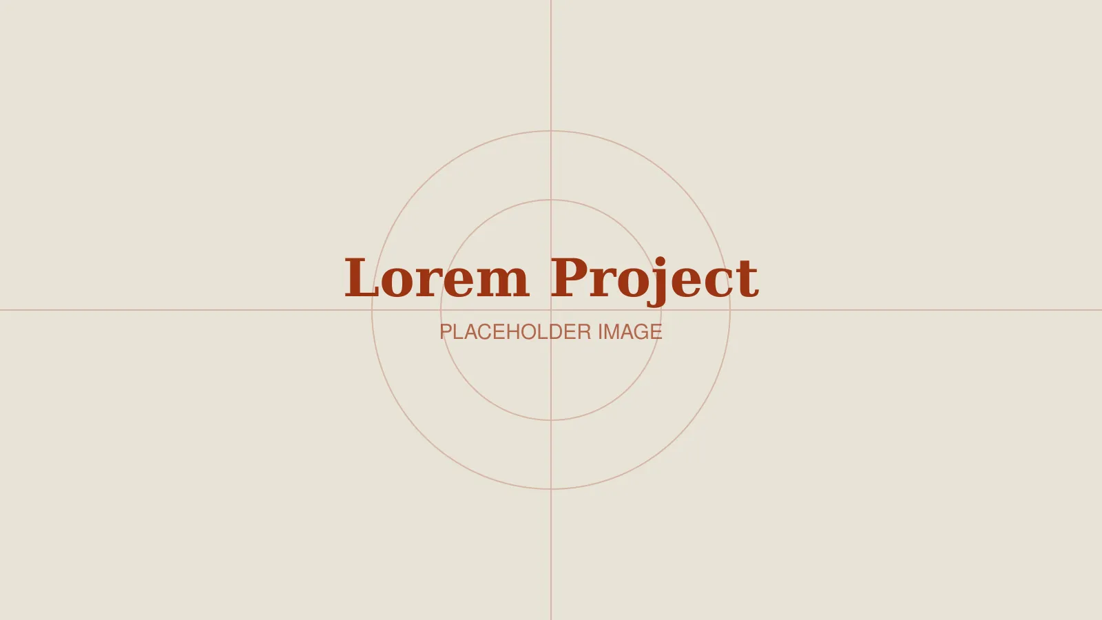 Placeholder graphic with concentric circles and the words Lorem Project.